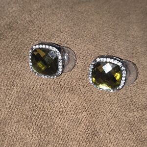 Charming Charlie Silver and Yellow Earrings